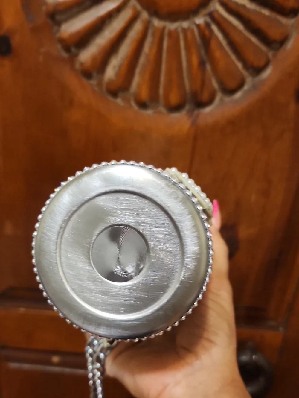 Rhinestone Bling Water Bottle - Silver Crystal